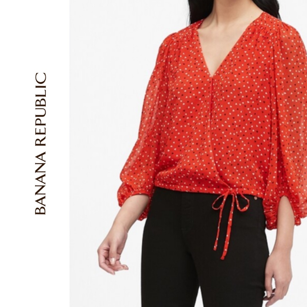 Banana Republic Red Blouse
